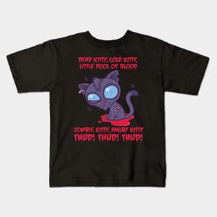 Dead Cold Angry Zombie Kitty Kids T-Shirt